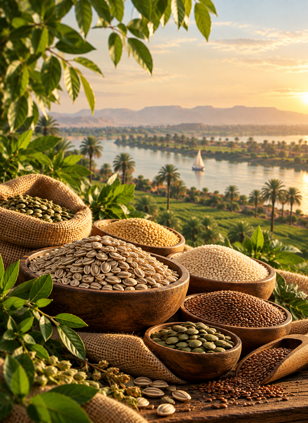 Egyptian seeds prepared for export